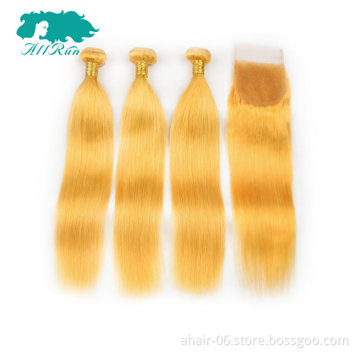 Virgin Yellow Human Hair, Human Hair Yellow Color, Yellow Remy Hair Extension